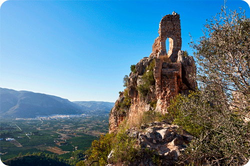 Vista de la montaña de Benifairó, en Tavernes de la Valldigna