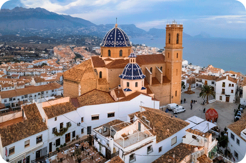 Vista aérea de Altea, Alicante.