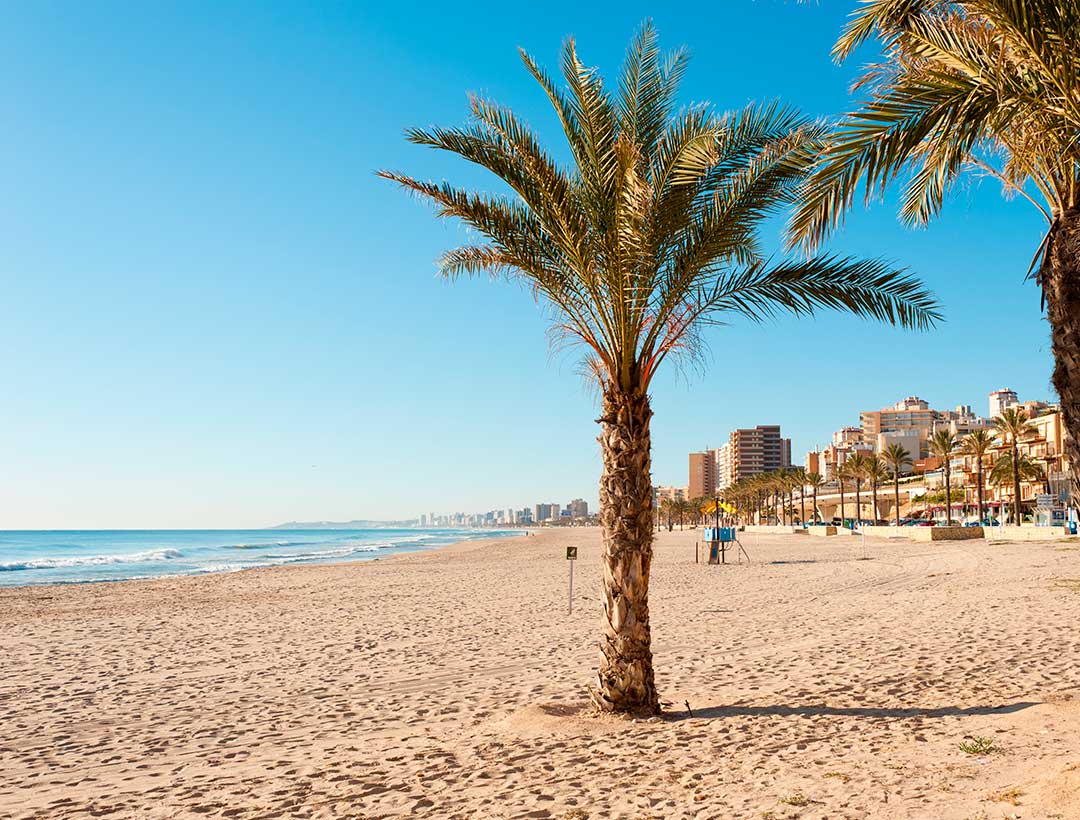 Vista de la playa de Muchasvista en El Campello