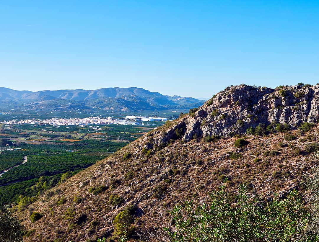 Vista panorámica de la comarca de la Valldigna