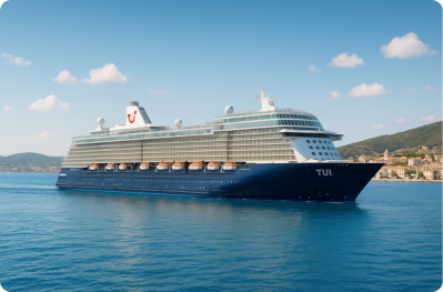 Crucero de TUI, una de las compañías con las que trabaja Turisferr