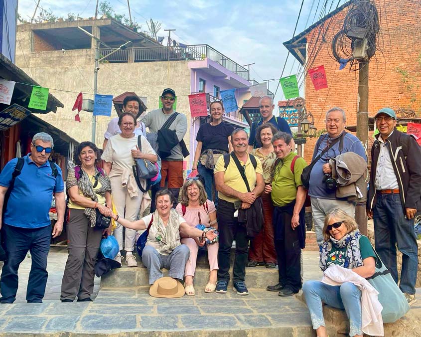 Grupo de socios en el viaje a Nepal y el Kailash Home de ATF Turisferr