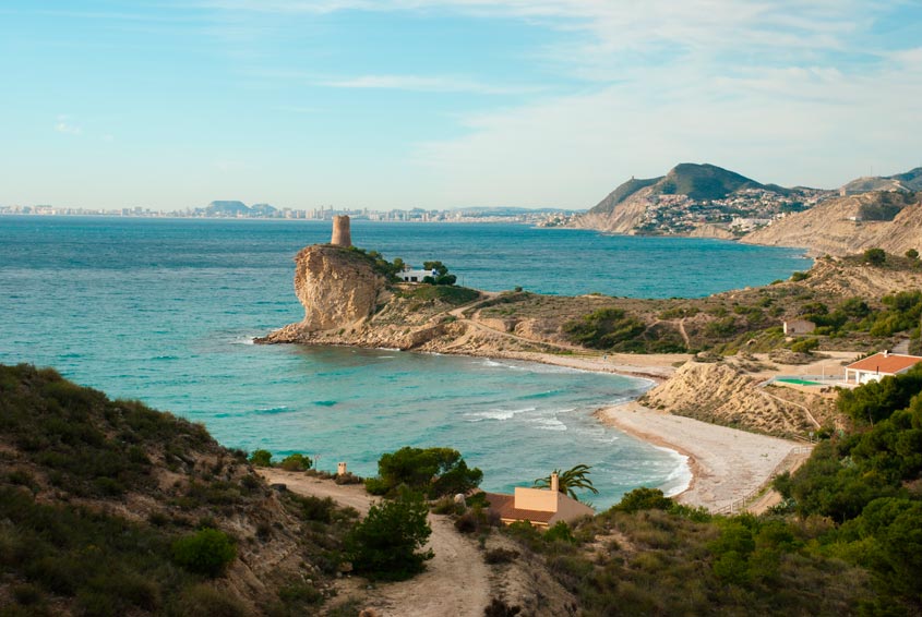 vista de la costa de El Campello, Alicante