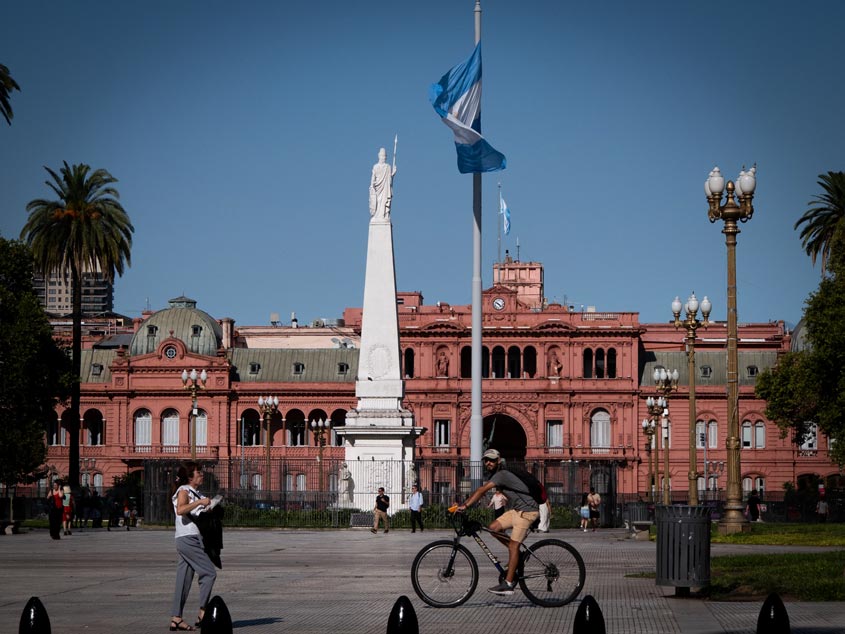 Vista de la Casa Rosada en Buenos Aires